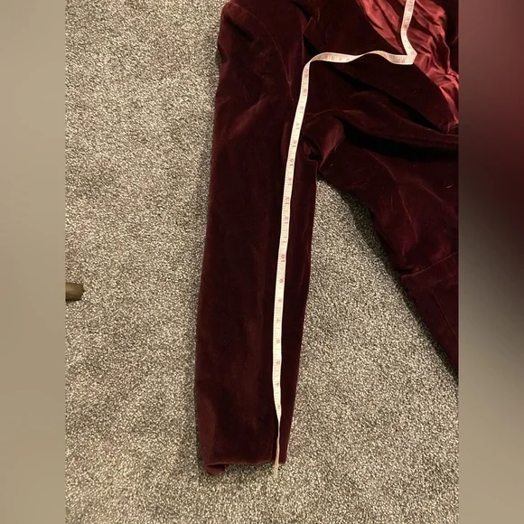 Rafaella Women’s Burgundy Velvet Blazer size 6 business casual 100% cotton - Picture 6 of 7